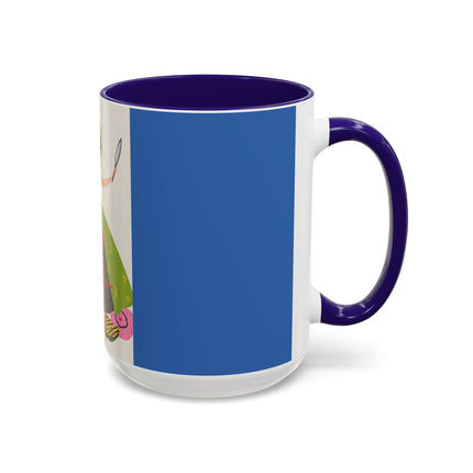 Lady with the Golden Fish Colorful Mugs – Whimsical Fashion & Playful Fantasy