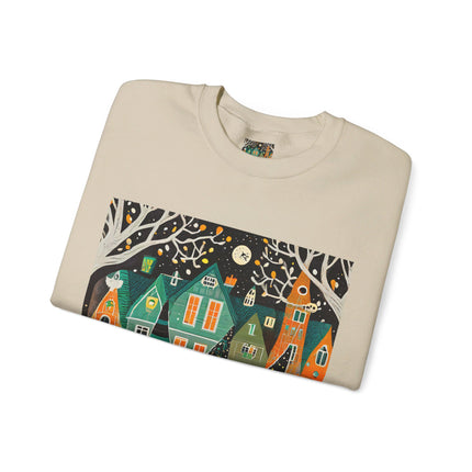 Night of the Trick-or-Treating Owlets Unisex Heavy Blend™ Crewneck Sweatshirt