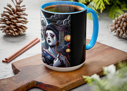 Geisha’s Black Ink Tears Colorful Mugs (11oz, 15oz)