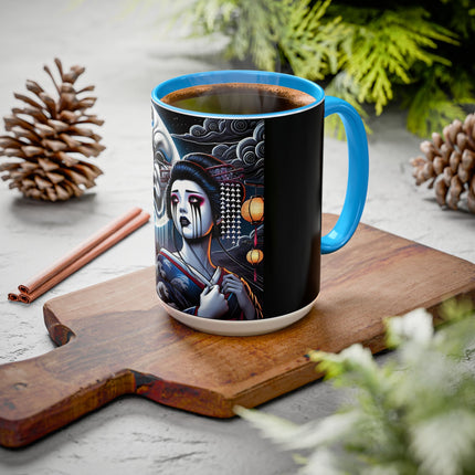 Geisha’s Black Ink Tears Colorful Mugs (11oz, 15oz)