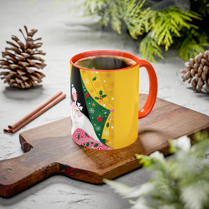 💌🎄 The Christmas Letter Of Holly House Colorful Mug – Whimsical Art Deco Holiday Charm