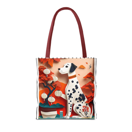 Dalmatian at an Autumn Bonsai Exhibition Tote Bag (AOP)