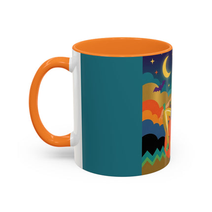 🌙🎃 The Witch Of Crescent Moon Pumpkin Colorful Mug – Colorful Halloween Charm