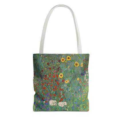 Farm Garden with Sunflowers by Gustav Klimt Tote Bag (AOP)