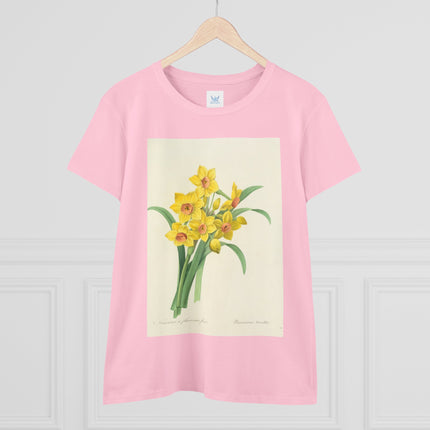 Choix des plus belles fleurs, Plate 052 by Pierre Joseph Redouté  Women's Midweight Cotton Tee