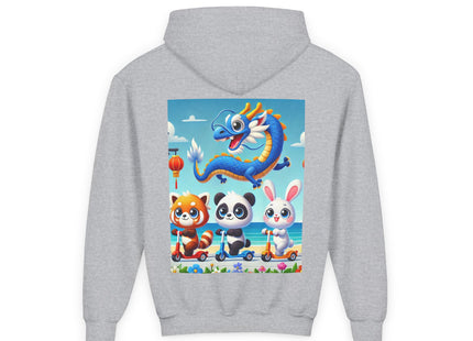 Seaside Scooter Friends Youth Heavy Blend Hooded Sweatshirt