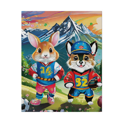 Animal Athletes Matte Canvas, Stretched, 0.75"