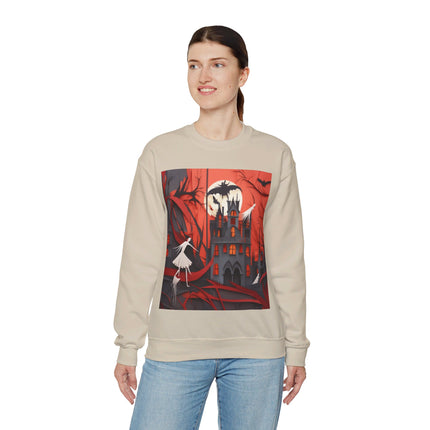 Halloween Night Scene Unisex Heavy Blend™ Crewneck Sweatshirt