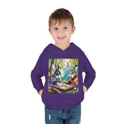Fairy Animals Writing Wishes Toddler Pullover Fleece Hoodie