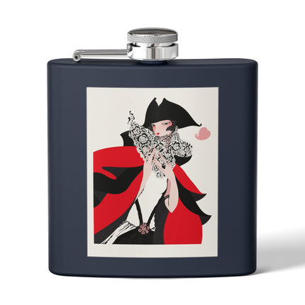 Crimson Masquerade Flask – Dramatic Grace & Bold Elegance