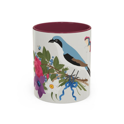 Bluebird & Butterfly Colorful Mugs – Spring Harmony & Delicate Beauty