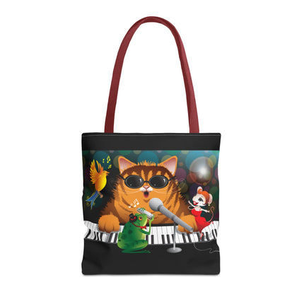 Tote Bag Jazz Cat Music Artwork