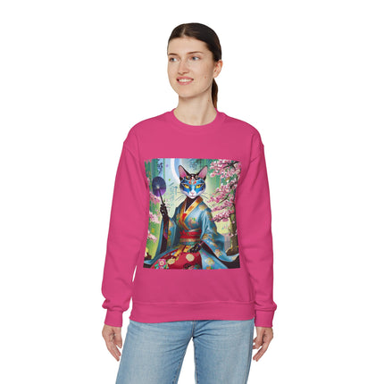 Cyberpunk Geisha Unisex Heavy Blend™ Crewneck Sweatshirt