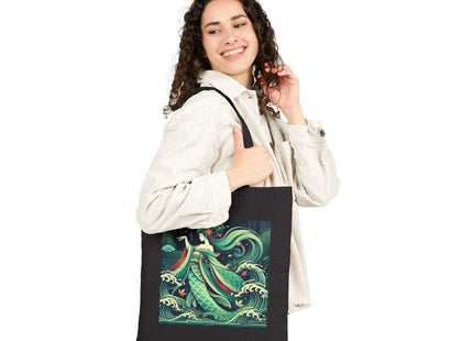 Mermaid Queen Rising from the Deep Cotton Canvas Tote Bag