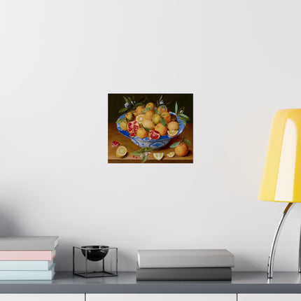 Still Life with Lemons, Oranges, and a Pomegranate by Jacob van Hulsdonck Matte Horizontal Posters
