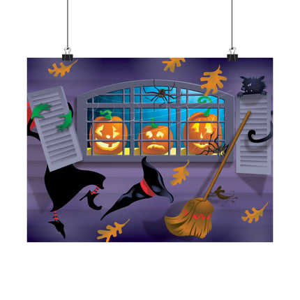 Whimsical Halloween Mischief Matte Horizontal Posters