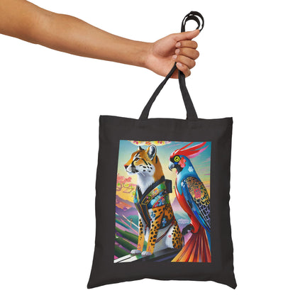Cybernetic Duets Cotton Canvas Tote Bag