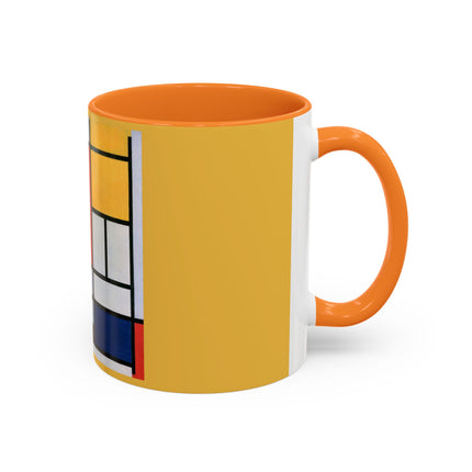 Composition with Red, Yellow, Blue, and Black by Piet Mondrian Colorful Mugs (11oz, 15oz)
