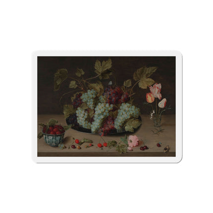 Still-life with Grapes, Flowers, & Berries by Isaak Soreau Die-Cut Magnets (5 Sizes)