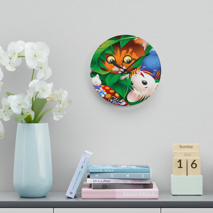 Whimsical Adventure Acrylic Wall Clock, Round and Square