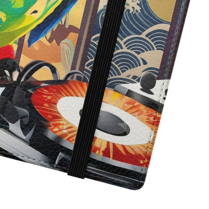 🎧🦜 Parrot DJ Flip Case – Neon Beats & Cyber Groove