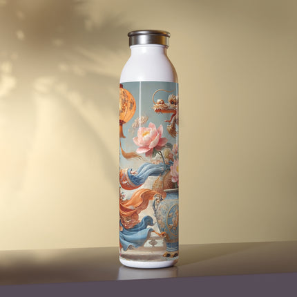 Golden Dragon & Lantern Lady Slim Water Bottle 20oz – Imperial Dragon & Elegant Harmony