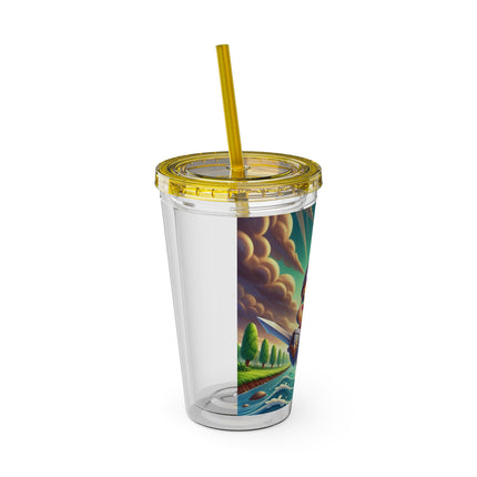 Valiant Duck Sunsplash Tumbler with Straw, 16oz
