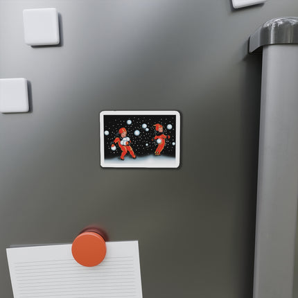 Festive Snowball Kiss-Cut Die-Cut Magnets (5 Sizes)