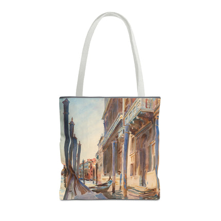 Gondola Moorings on the Grand Canal by John Singer Sargent Tote Bag (AOP)