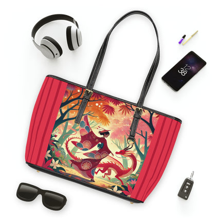 The Dragon Fairy’s Dance PU Leather Shoulder Bag