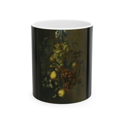 A Festoon of Grapes, Apples, and Pears Hanging by Gillis Gillisz Ceramic Mug 11oz