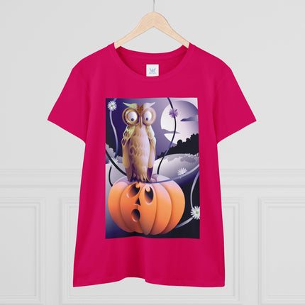 The Startled Pumpkin Women's Midweight Cotton Tee