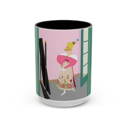 The Yellow Hat Colorful Mugs – 1920s Vogue Whimsy & Playful Elegance