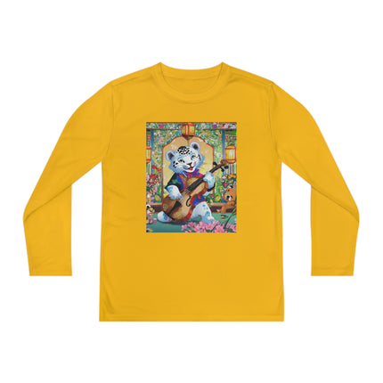 Melodies of the Snow Lion Cub Youth Long Sleeve Competitor Tee – Musical Magic & Enchanted Adventure