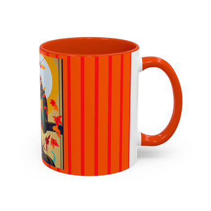 Black Cat in Kimono Colorful Mugs, 11oz