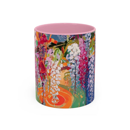 Golden Wisteria Elegance Colorful Mugs (11oz, 15oz)