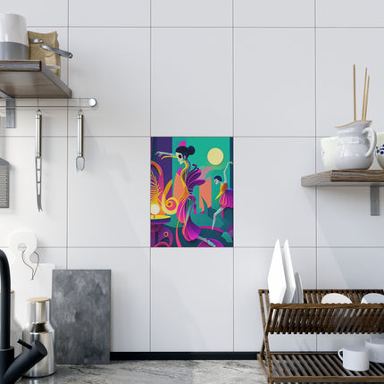 Dance of the Skeleton Ballerinas Ceramic Tile