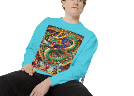 Tibetan Dragon Over Kabuki Duel Sweatshirt
