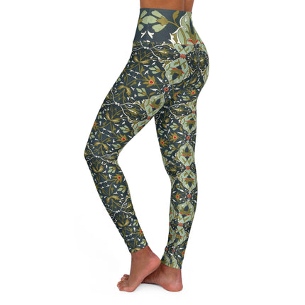 Ornamental Tiles (Pl. 4) from the Afghan Boundary Commission High Waisted Yoga Leggings (AOP)