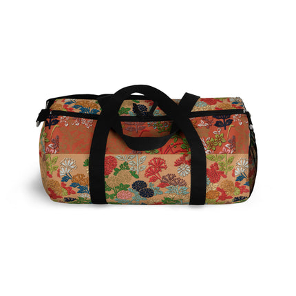 Japanese Fan Flower Pattern I by G.A. Audsley Duffle Bag