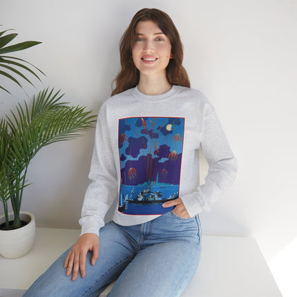 Fireworks in Venice by George Barbier Heavy Blend™ Crewneck Sweatshirt