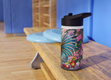 Cyberpunk Rooster Stainless Steel Water Bottle