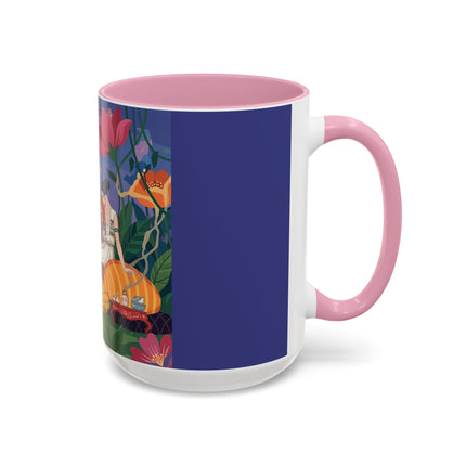 The Garden Of Quiet Reverie Colorful Mugs – Art Deco Botanical Serenity