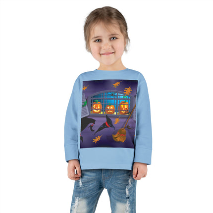 Whimsical Halloween Mischief Toddler Long Sleeve Tee