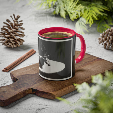 “Goat” (“Blesbok”) by Samuel Jessurun de Mesquita Colorful Mugs, 11oz