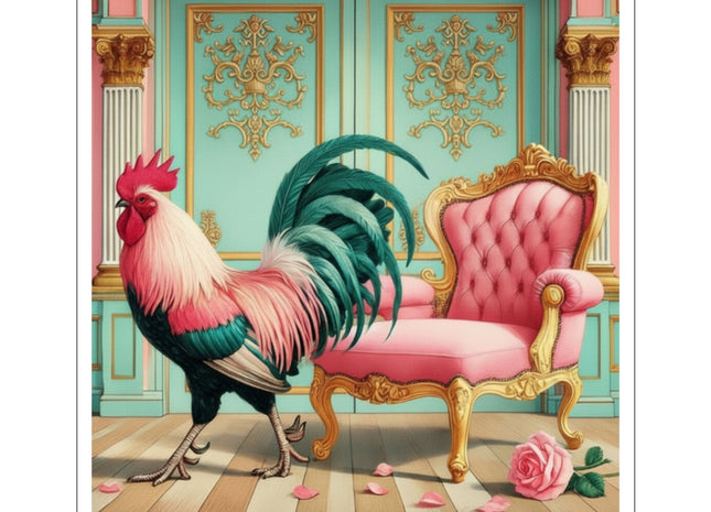 The Salon Rooster Kiss-Cut Stickers (4 Sizes)