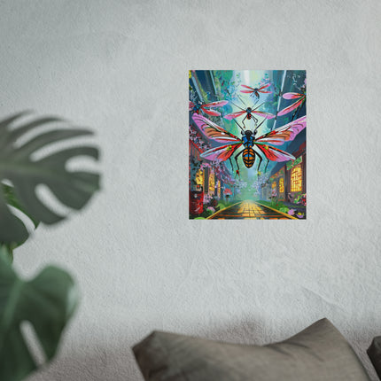 Neon Swarm Fine Art Posters