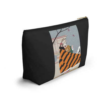 Snowfall Courtesan Cosmetic Bag – Whimsical Winter Elegance
