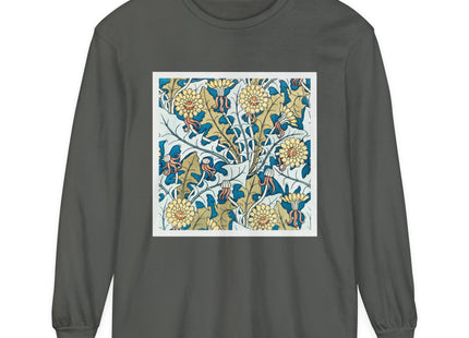 Art Nouveau Dandelion Flower Garment-dyed Long Sleeve T-Shirt