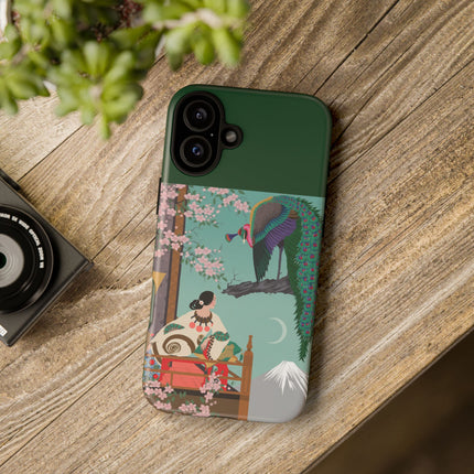 Peacock Garden Phone Case – Japanese Elegance & Timeless Beauty